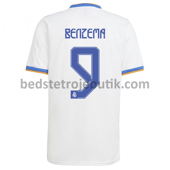 Real Madrid Karim Benzema 9 Hjemmebane Fodboldtrøje 2021-2022 Kortærmet