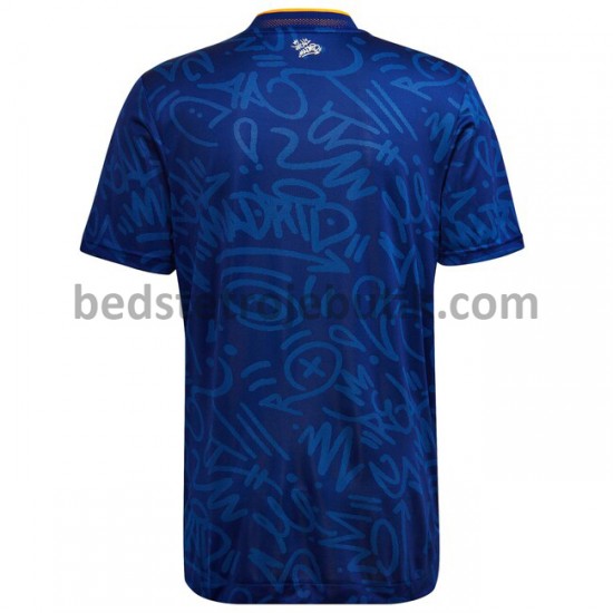 Real Madrid Børn Udebane Fodboldtrøje 2021-2022 Kortærmet