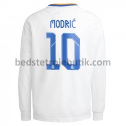 Real Madrid Luka Modrić 10 Hjemmebane Fodboldtrøje 2021-2022 Langærmet
