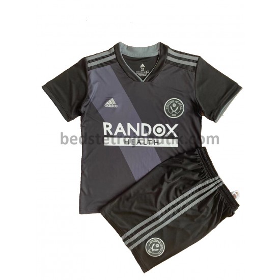 Sheffield United Børn Udebane Fodboldtrøje 2021-2022 Kortærmet