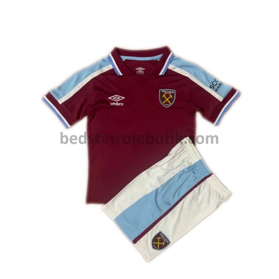 West Ham United Børn Hjemmebane Fodboldtrøje 2021-2022 Kortærmet