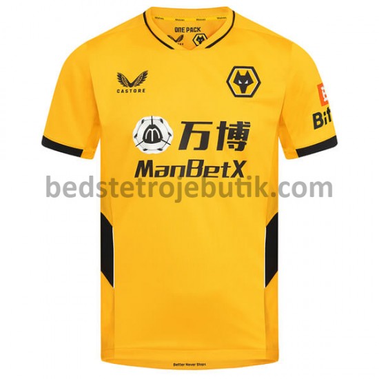 Wolverhampton Wanderers Hjemmebane Fodboldtrøje 2021-2022 Kortærmet
