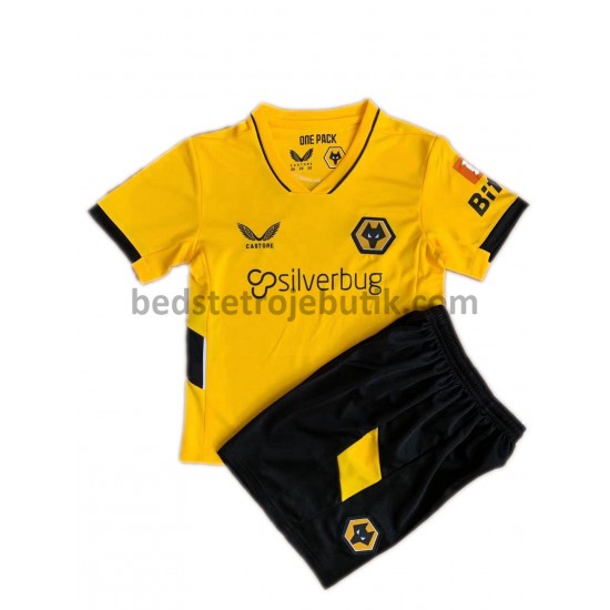 Wolverhampton Wanderers Børn Hjemmebane Fodboldtrøje 2021-2022 Kortærmet