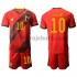 Belgien Eden Hazard 10 Børn Hjemmebane Fodboldtrøje Euro 2020 Kortærmet