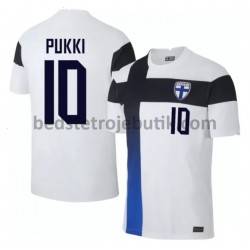 Finland Teemu Pukki 10 Hjemmebane Fodboldtrøje Euro 2020 Kortærmet