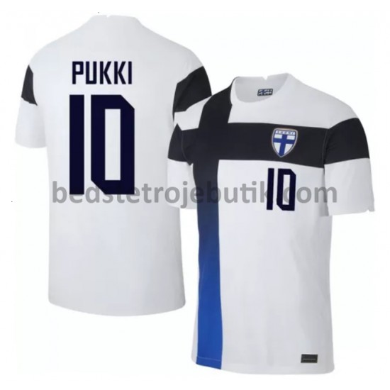 Finland Teemu Pukki 10 Hjemmebane Fodboldtrøje Euro 2020 Kortærmet