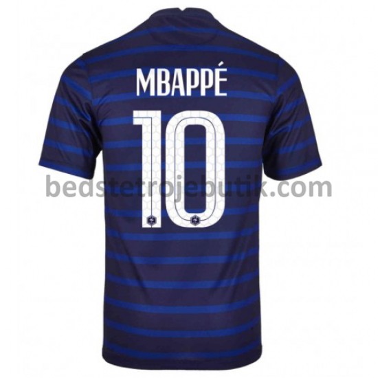 Frankrig Kylian Mbappé 10 Hjemmebane Fodboldtrøje Euro 2020 Kortærmet