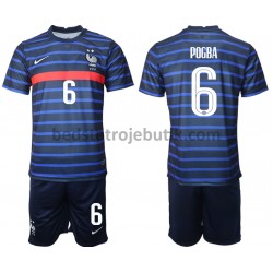 Frankrig Paul Pogba 6 Børn Hjemmebane Fodboldtrøje Euro 2020 Kortærmet