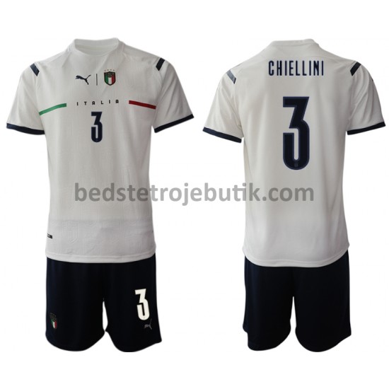 Italien Giorgio Chiellini 3 Børn Udebane Fodboldtrøje 2021-2022 Kortærmet