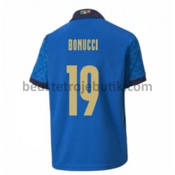 Italien Leonardo Bonucci 19 Hjemmebane Fodboldtrøje Euro 2020 Kortærmet