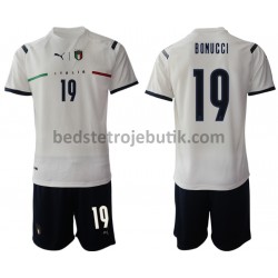 Italien Leonardo Bonucci 19 Børn Udebane Fodboldtrøje 2021-2022 Kortærmet
