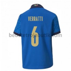 Italien Verratti 6 Hjemmebane Fodboldtrøje Euro 2020 Kortærmet