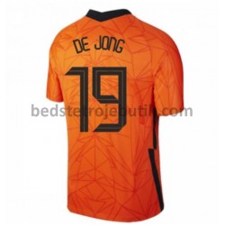 Holland Luuk de Jong 19 Hjemmebane Fodboldtrøje Euro 2020 Kortærmet
