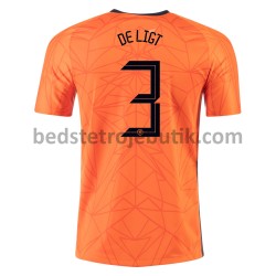 Holland MATTHIJS DE LIGT 3 Hjemmebane Fodboldtrøje Euro 2020 Kortærmet