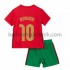 Portugal Bernardo Silva 10 Børn Hjemmebane Fodboldtrøje Euro 2020 Kortærmet