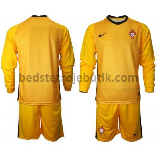 Portugal Målmand Børn Udebane Fodboldtrøje Euro 2020 Langærmet