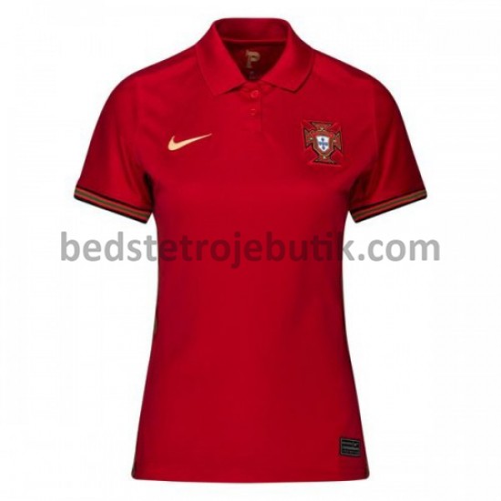 Portugal Dame Hjemmebane Fodboldtrøje Euro 2020 Kortærmet