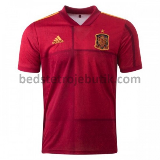 Spanien Hjemmebane Fodboldtrøje Euro 2020 Kortærmet