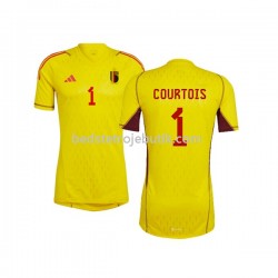 Belgien Courtois 1 Målmand Mænd Udebane Fodboldtrøje World Cup 2022 Kortærmet
