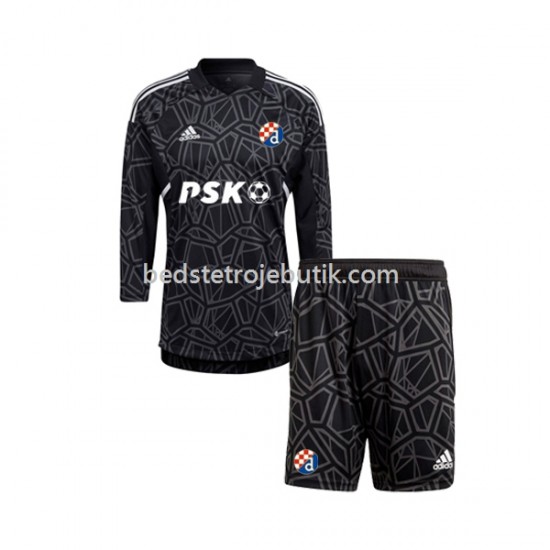 Dinamo Zagreb Målmand Børn Hjemmebane Fodboldtrøje 2022-2023 Langærmet