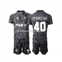 Dinamo Zagreb Livakovic 40 Målmand Børn Hjemmebane Fodboldtrøje 2022-2023 Kortærmet