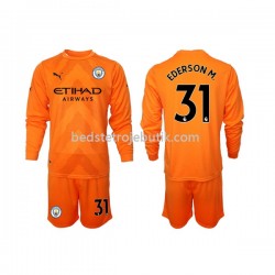 Manchester City Ederson M 31 Målmand Børn 3. Valg Fodboldtrøje 2022-2023 Langærmet