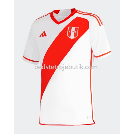 Peru 2023 Mænd Hjemmebane Fodboldtrøje Kortærmet