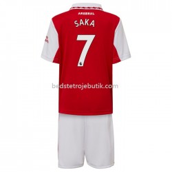 Arsenal Saka 7  Børn Hjemmebane Fodboldtrøje 2022-2023 Kortærmet