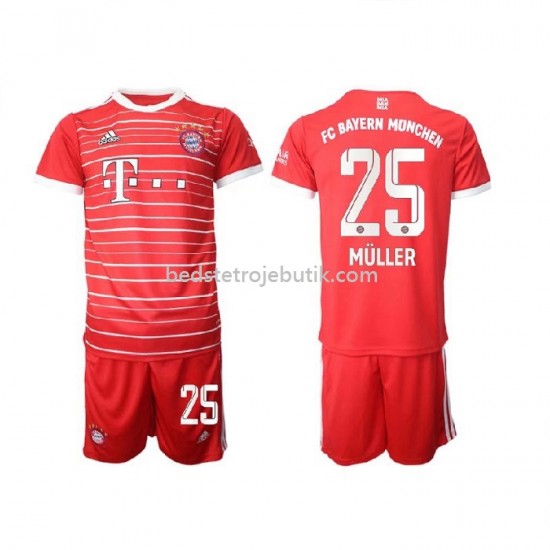 Bayern München Muller 25 Børn Hjemmebane Fodboldtrøje 2022-2023 Kortærmet