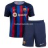 FC Barcelona Børn Hjemmebane Fodboldtrøje 2022-2023 Kortærmet