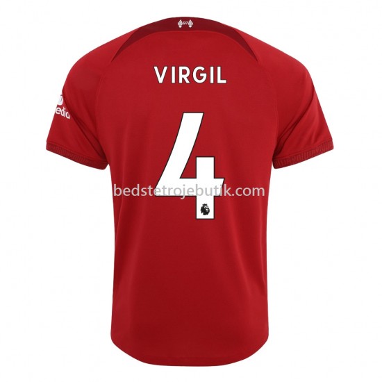 Liverpool Virgil 4 Hjemmebane Fodboldtrøje 2022-2023 Kortærmet