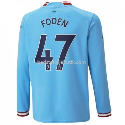 Manchester City Foden 47 Hjemmebane Fodboldtrøje 2022-2023 Langærmet