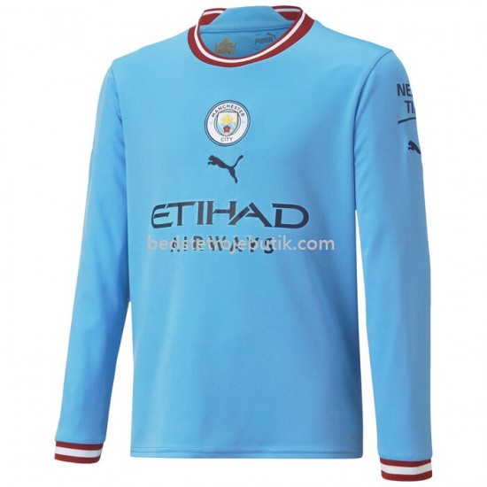 Manchester City Hjemmebane Fodboldtrøje 2022-2023 Langærmet