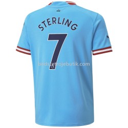 Manchester City Sterling 7 Hjemmebane Fodboldtrøje 2022-2023 Kortærmet