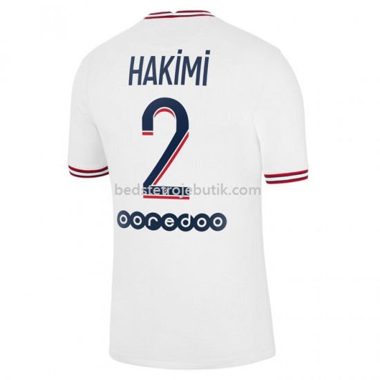 Paris Saint-Germain Hakimi 2 4. Valg Fodboldtrøje 2021-2022 Kortærmet