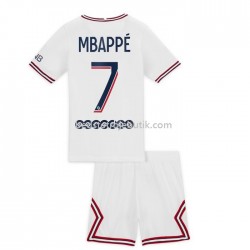 Paris Saint-Germain Kylian Mbappe 7 Børn 4. Valg Fodboldtrøje 2021-2022 Kortærmet
