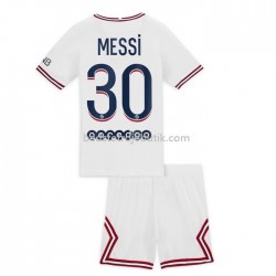 Paris Saint-Germain Lionel Messi 30 Børn 4. Valg Fodboldtrøje 2021-2022 Kortærmet