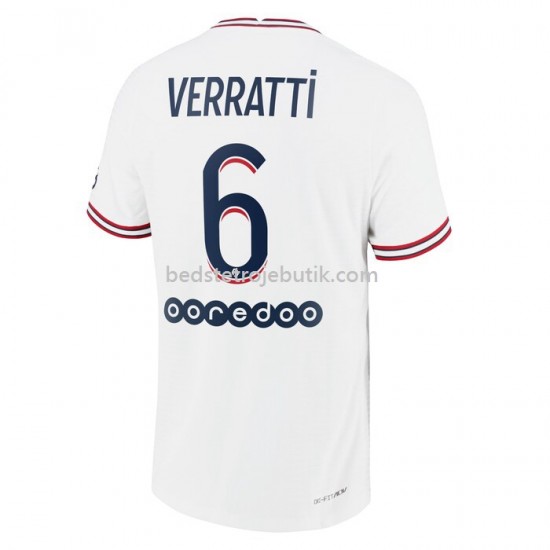 Paris Saint-Germain Marco Verratti 6 4. Valg Fodboldtrøje 2021-2022 Kortærmet