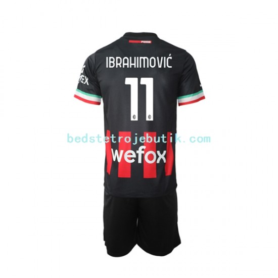AC Milan Ibrahimović 11 Børn Hjemmebane Fodboldtrøje 2022-2023 Kortærmet