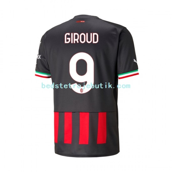 AC Milan Olivier Giroud 9 Mænd Hjemmebane Fodboldtrøje 2022-2023 Kortærmet