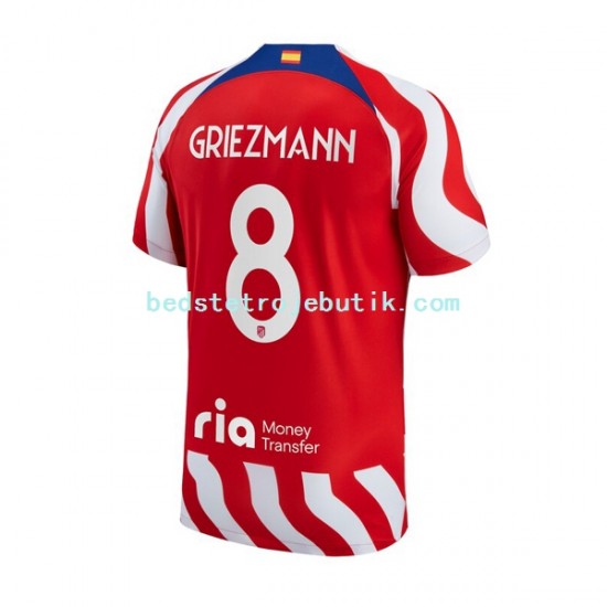 Atlético Madrid Antoine Griezmann 8 Mænd Hjemmebane Fodboldtrøje 2022-2023 Kortærmet