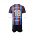 FC Barcelona Jordi Alba 18 Børn Hjemmebane Fodboldtrøje 2022-2023 Kortærmet