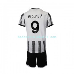 Juventus Vlahovic 9 Børn Hjemmebane Fodboldtrøje 2022-2023 Kortærmet