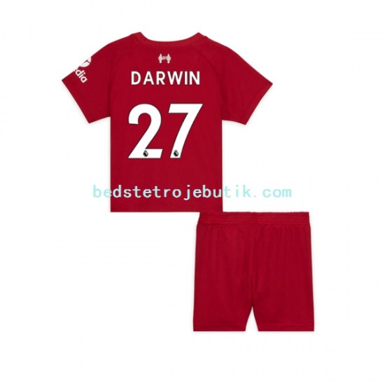 Liverpool Darwin Nunez 27 Børn Hjemmebane Fodboldtrøje 2022-2023 Kortærmet