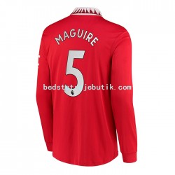 Manchester United Harry Maguire 5 Mænd Hjemmebane Fodboldtrøje 2022-2023 Langærmet