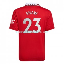 Manchester United Luke Shaw 23 Mænd Hjemmebane Fodboldtrøje 2022-2023 Kortærmet