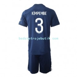 Paris Saint-Germain Kimpembe 3 Børn Hjemmebane Fodboldtrøje 2022-2023 Kortærmet