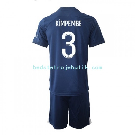 Paris Saint-Germain Kimpembe 3 Børn Hjemmebane Fodboldtrøje 2022-2023 Kortærmet