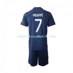 Paris Saint-Germain Mbappé 7 Børn Hjemmebane Fodboldtrøje 2022-2023 Kortærmet