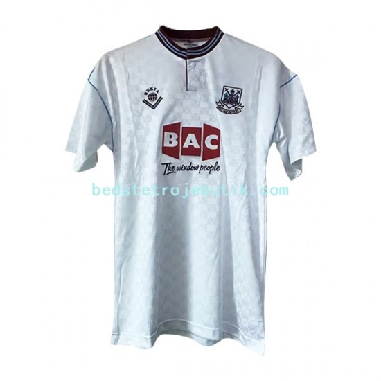 West Ham United Retro Mænd Udebane Fodboldtrøje 1989-1990 Kortærmet
